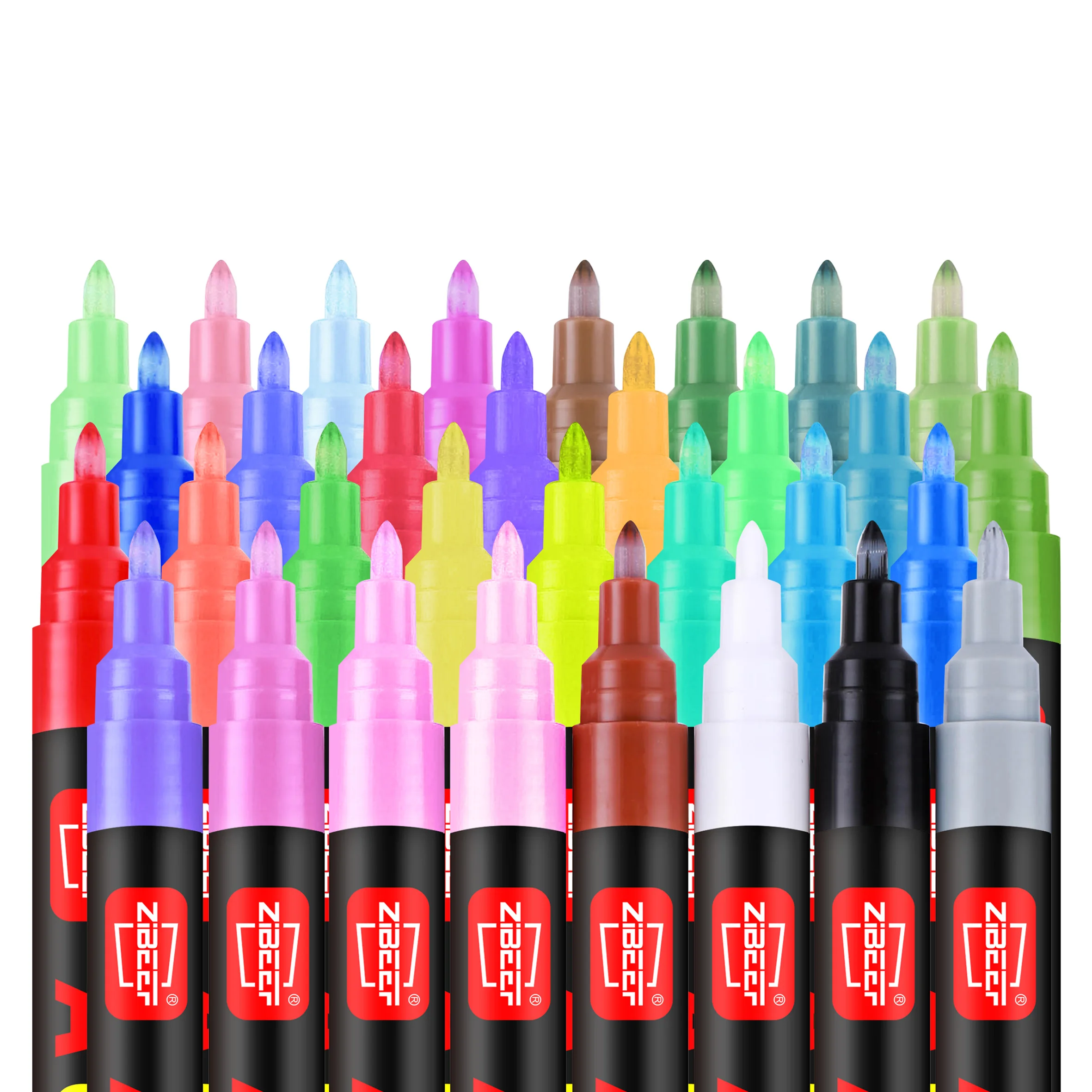 0.7mm Drawing Acrylic Marker Pen Wholesale 36 60 84 Colors Permanent Acrylic Paint Marker Pens Set