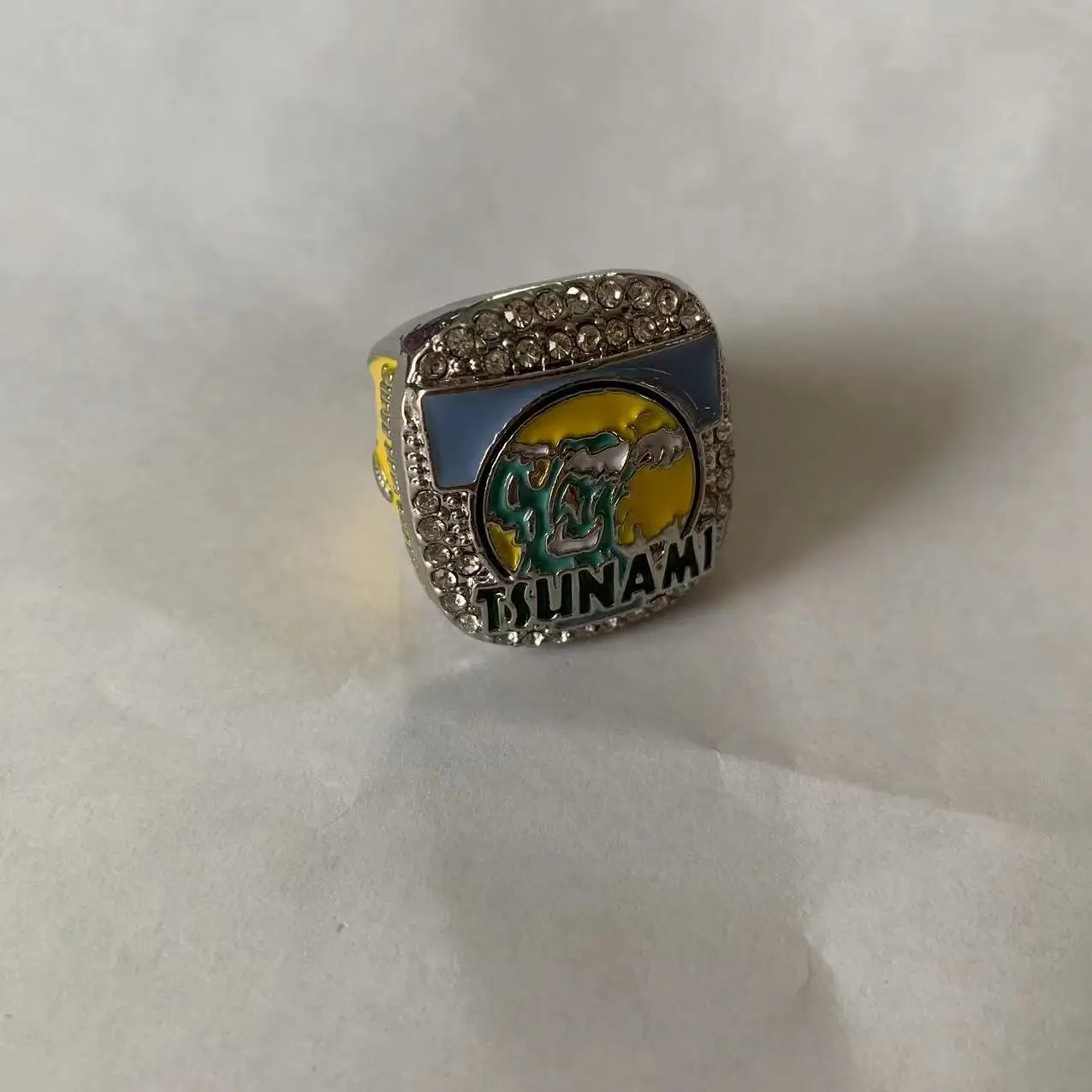 Мода Бостон Чемпионат мира по баскетболу кольцо из сплава Циркон инкрустированные мужские украшения