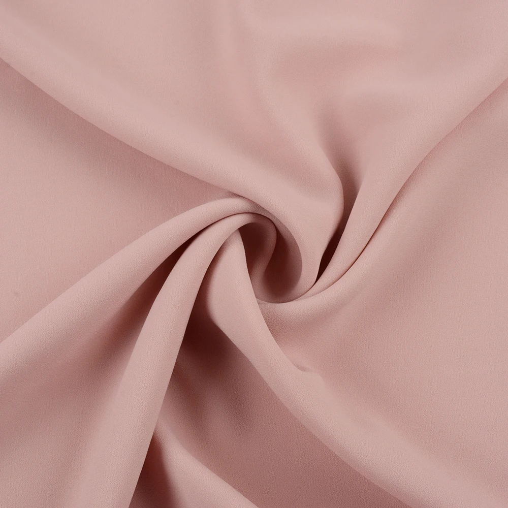 Stock and make to order solid anti-static crepe stretch spandex polyester fabric