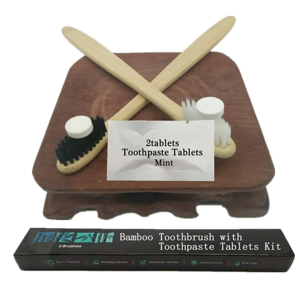 Free Sample Eco Friendly Solid Toothpaste Tablets Custom Spa Hotel Guestroom Toiletries Amenities Set Supplies Pack