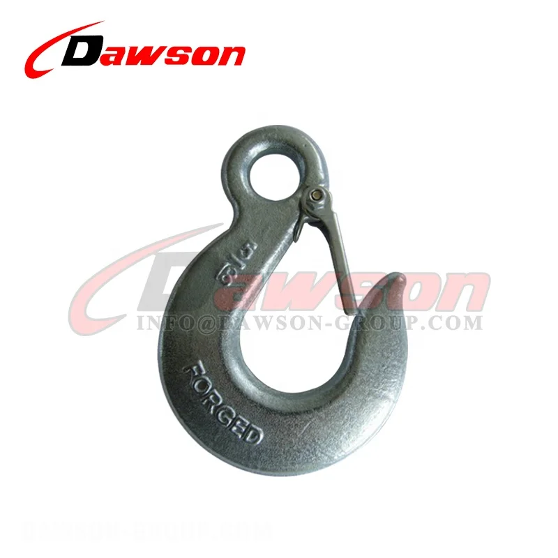 DAWSON China Factory G70 G43 Grade 70 Grade 43 DS128  Forged Alloy Steel Carbon Steel Lashing Eye Slip Hook with Latch