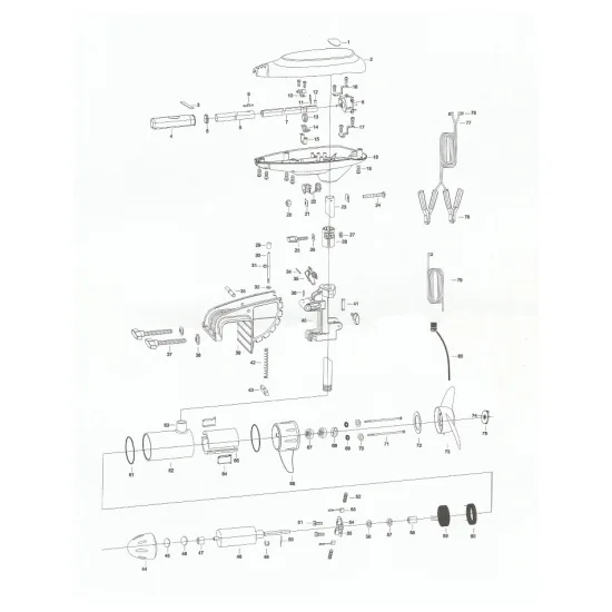 Portable 25lbs-150lbs Electric Outboard Trolling motor Stainless Steel Shaft Boat Engine Outboard Motor