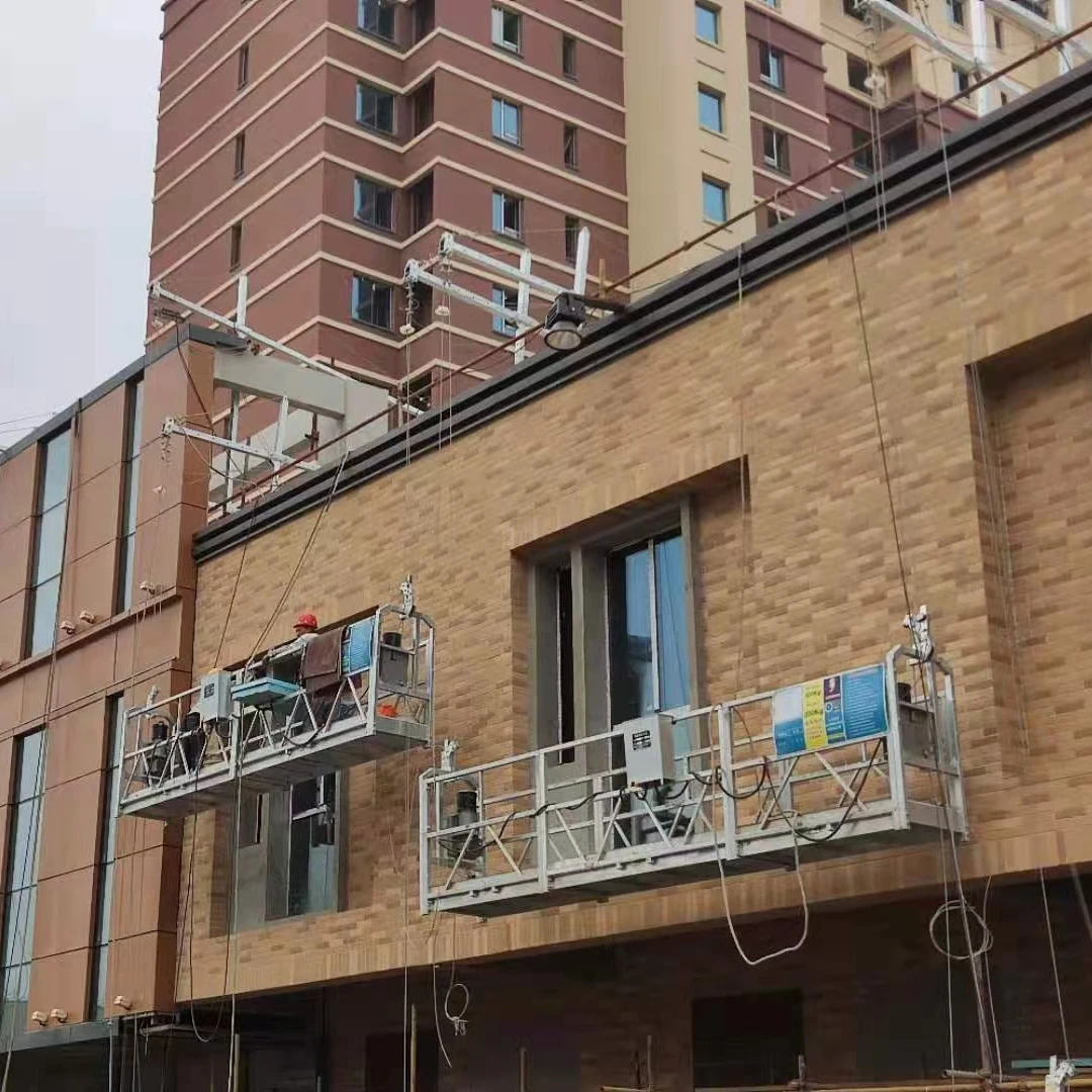 Wall hanging platform man lift motorized scaffolding platform facade cleaning building cradle