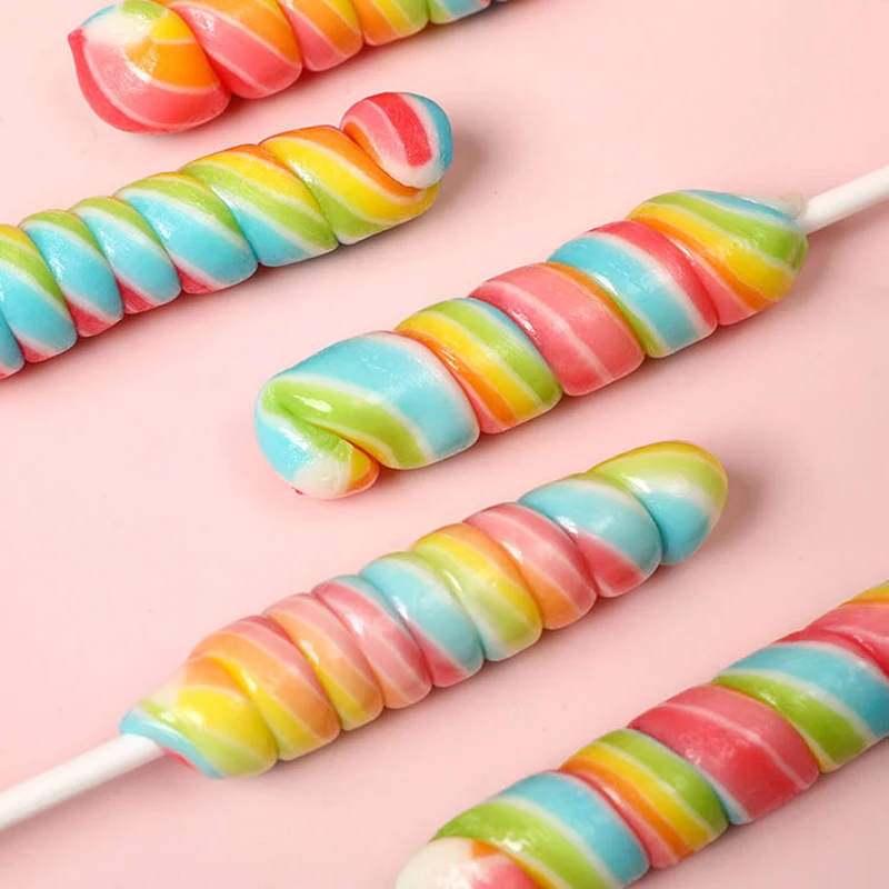 wholesale suppliers colored box holiday gift confectionery products 17g spiral wave plate lollipop loly pop lollipop