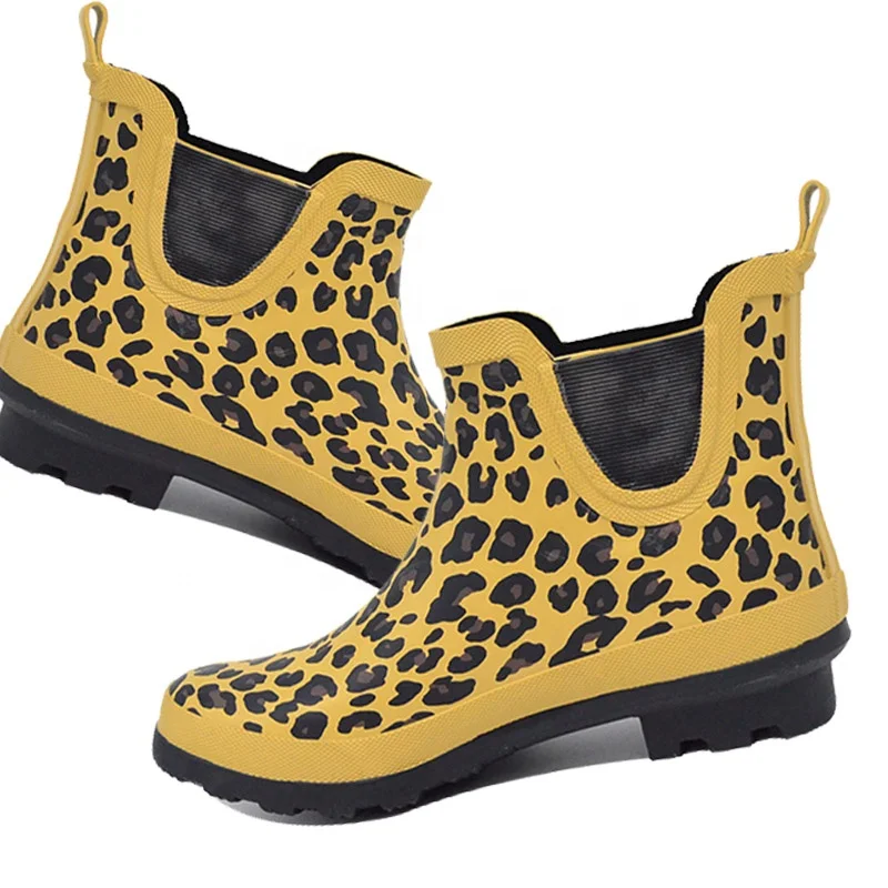 OEM Hot Sale Women Wellies Boot Waterproof Ankle Rain Boots Shoes