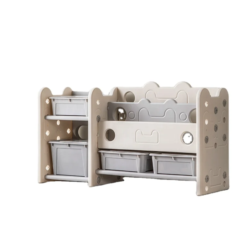 kids room toys organizer plastic book shelf for children