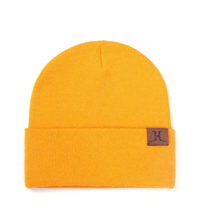 Custom Beanies  Oem Acrylic Wholesale Knitted Winter Beanie Hats Mens Custom Beanie