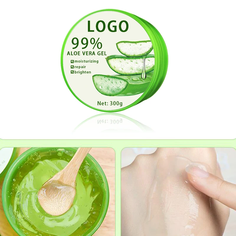 Private Label  Skin Repairing Smoothing Gel Aloe Vera Face Cream Natural Organic 99% Pure Aloe Vera Gel For Face Care