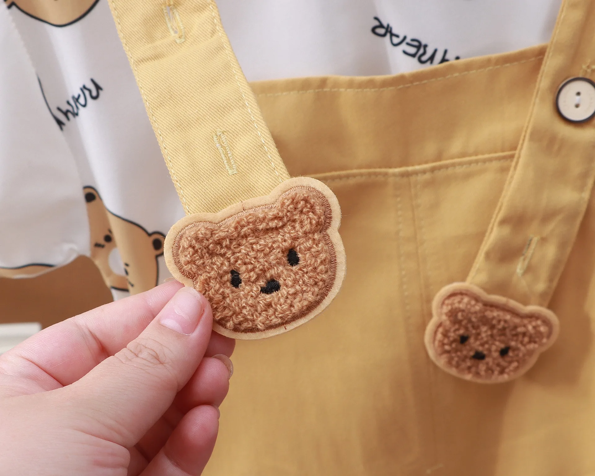 Boys and girls baby summer half sleeve new baby overalls two sets of outing clothes