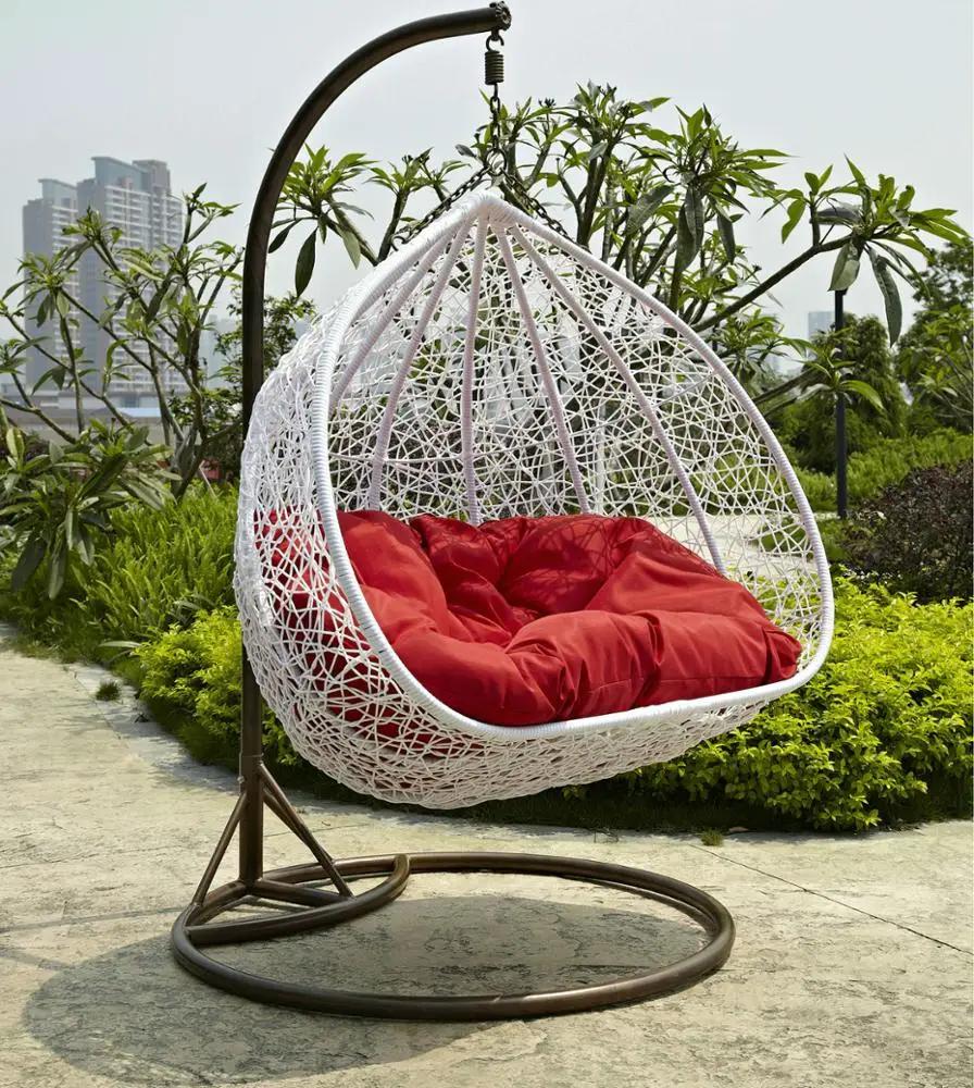 Rattan Wicker Patio Swings Furniture Hammock Swing Chair Hanging Egg Shaped Outdoor Eco-friendly Waterproof Modern Optional