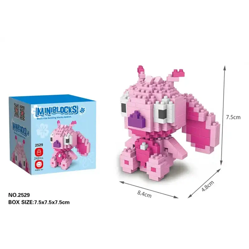 Wholesale Kids Cartoon Stitch Anime Plastic Mini Building Block Model Educational Micro Brick Toys Game