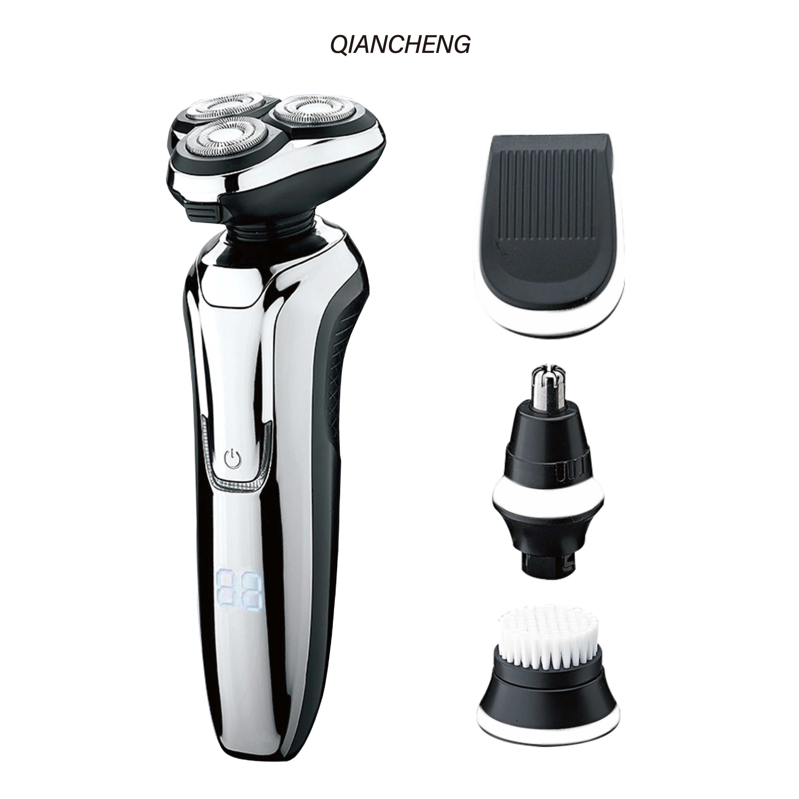 Flexible Waterproof Rotary Electronic Shaving Machine Beard Trimmer Razor Electric Shaver For Men