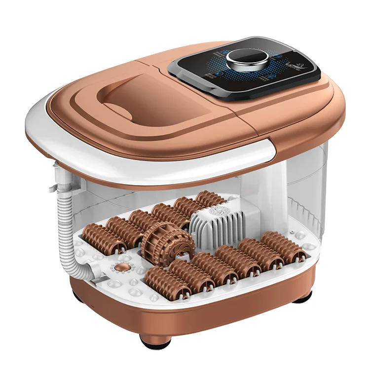 Custom wholesale disinfection 12 self-service roller  heated foot spa bath massager