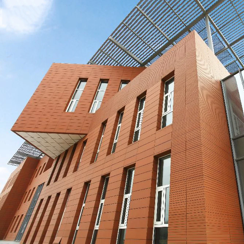 Exterior building material 18mm terracotta panel wall cladding for hospital exterior faced