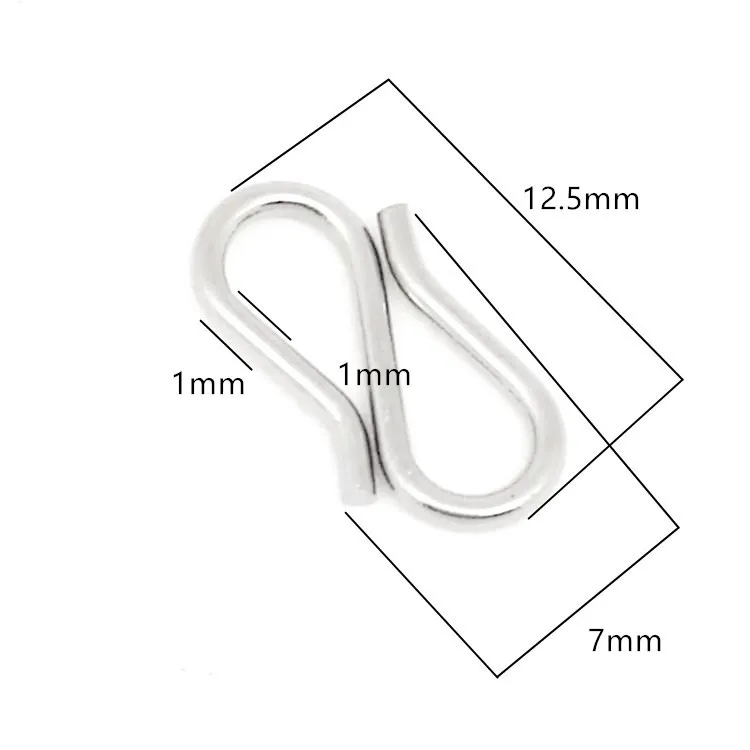 Diy Findings Connectors Jewelry findings lock 8 shape S hooks bracelets Stainless Steel clasp for necklace