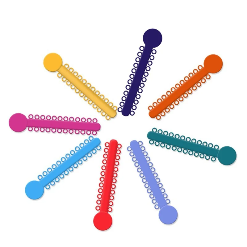 Dental Different Color Long type rubber band elastic orthodontics ligature ties