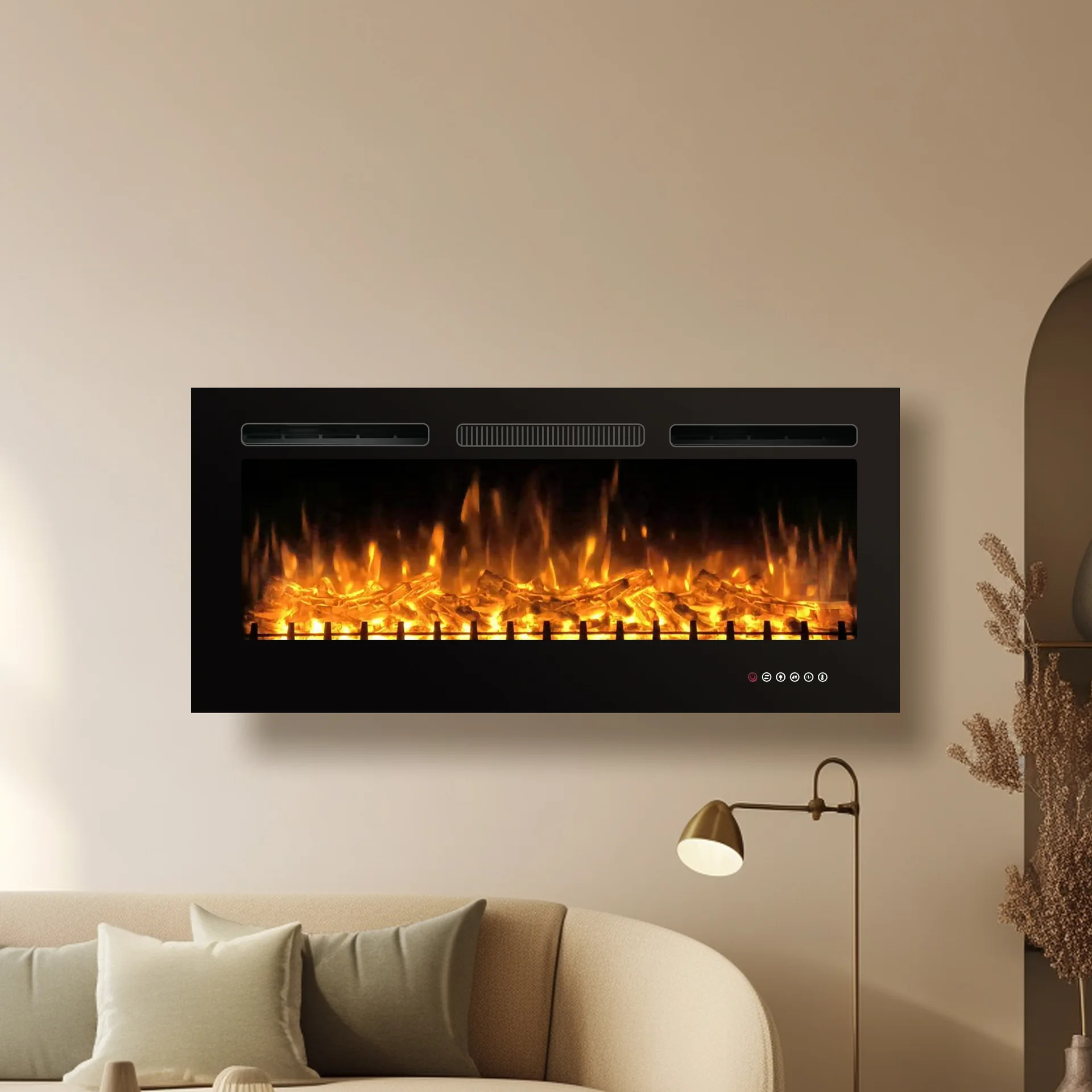 Remote Control Electric Fireplace Simulated flame Electric Fireplace Electric Fireplace 2024