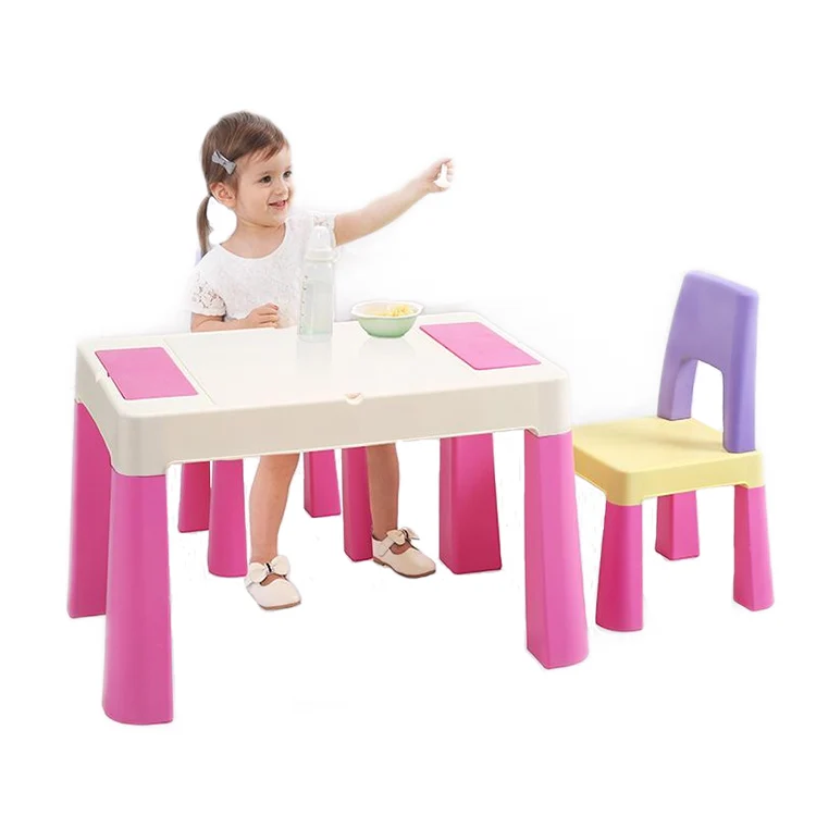 Toxic Free And Safe Toy Play Table Kids Desk And Chair Set Children Tables block table and chair