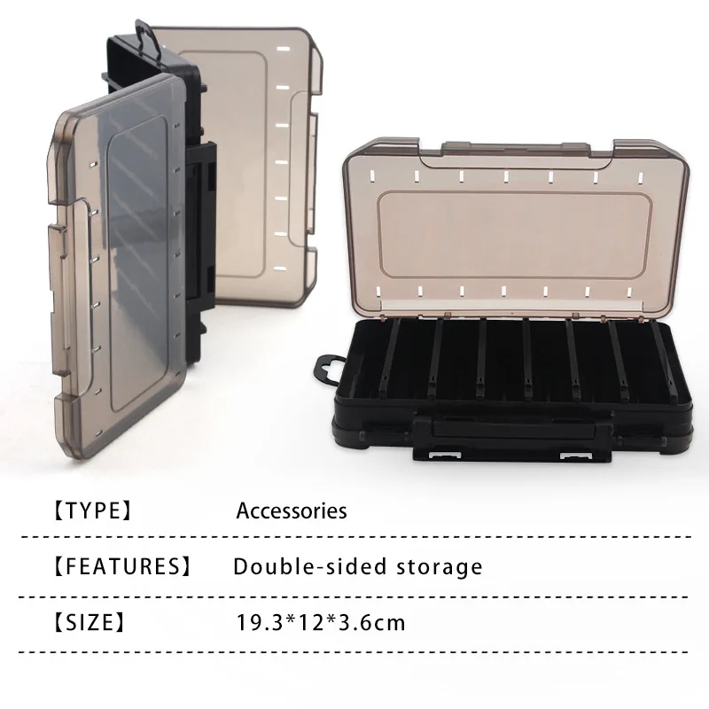 Luya Bait U-shaped double-sided storage box plastic material buckle design 19.3cm186g fishing gear accessory