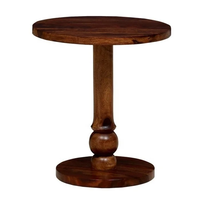  Черный закругленный боковой столик для спальни деревянный украшения комнаты (оптовый продавец)