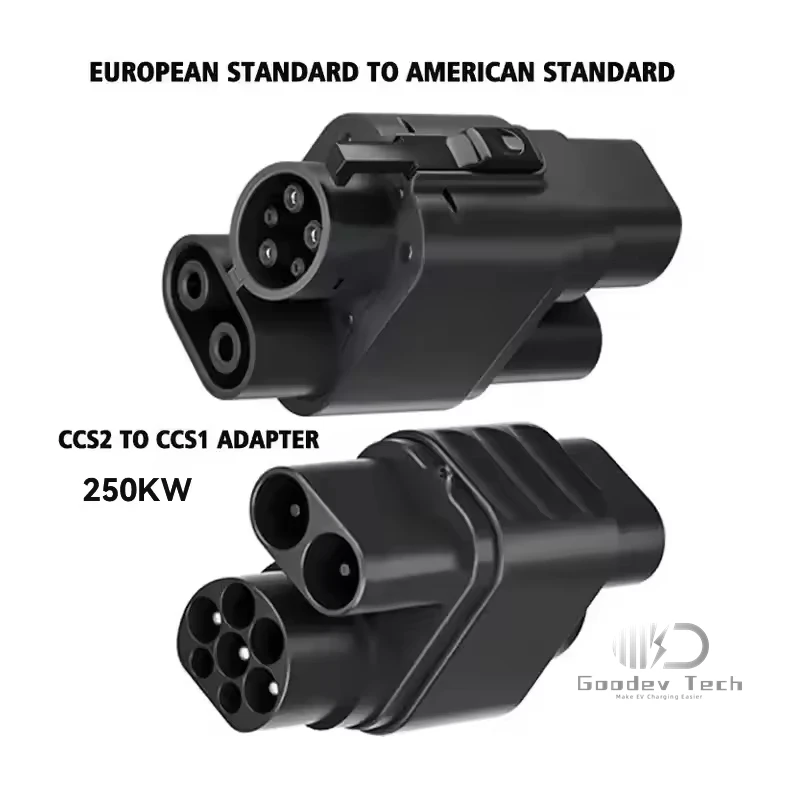 CCS2 to CCS1 EV Connector 200A 250A DC 250KW 1000V DC Charging Adapter Fast Charging CCS2 To CCS1 Adapter