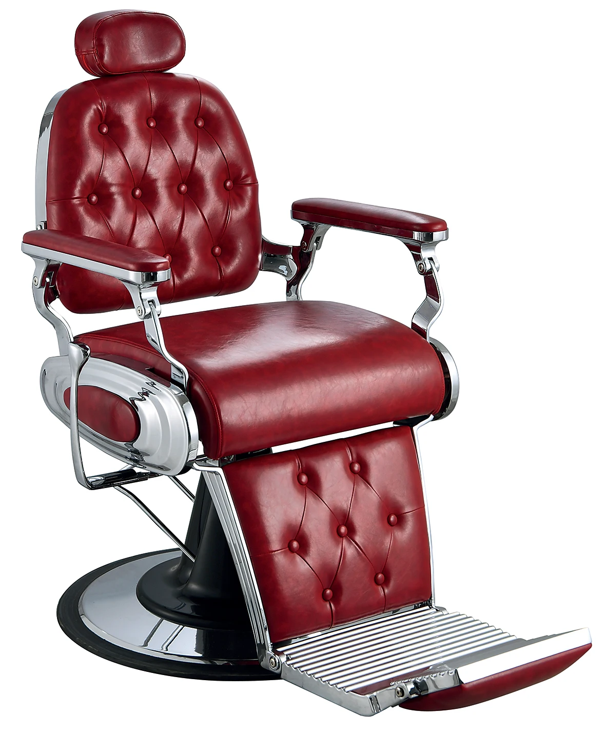 Custom Durable Black and Gold Hair Salon Chair Wholesale Luxury Vintage Barber Chair for Hair Salon
