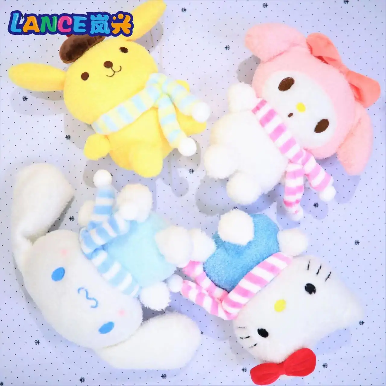 Sanrioed Kawaii Kitty Cat Sanrioes Plush Doll Toys Pendant Cute Plush Keychain Bag Pendant Christmas Gifts12CM