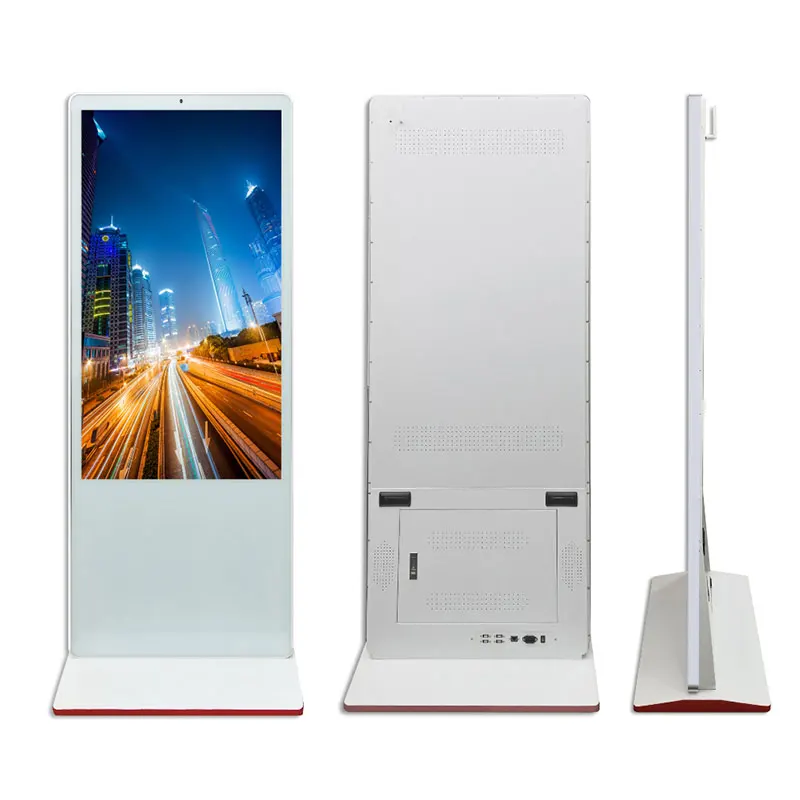Smart Lcd Floor Stand Digital Signage Advertising 55 Inch Display Screen For Supermarket
