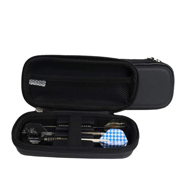 In Stock PortableZipper Pouch EVA  Hard Shell  Leather Slim Darts Wallet Dart  Case for Tips Shafts Barrel Darts Flights