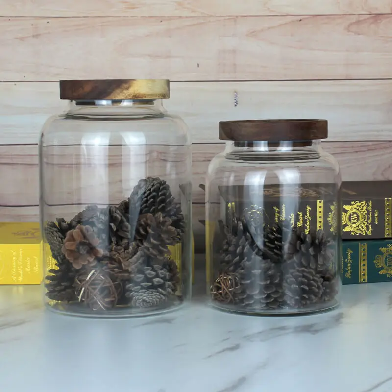 Supplier Wide Mouth Round Borosilicate Glass Storage Jars For Kitchen Canisters Canisters