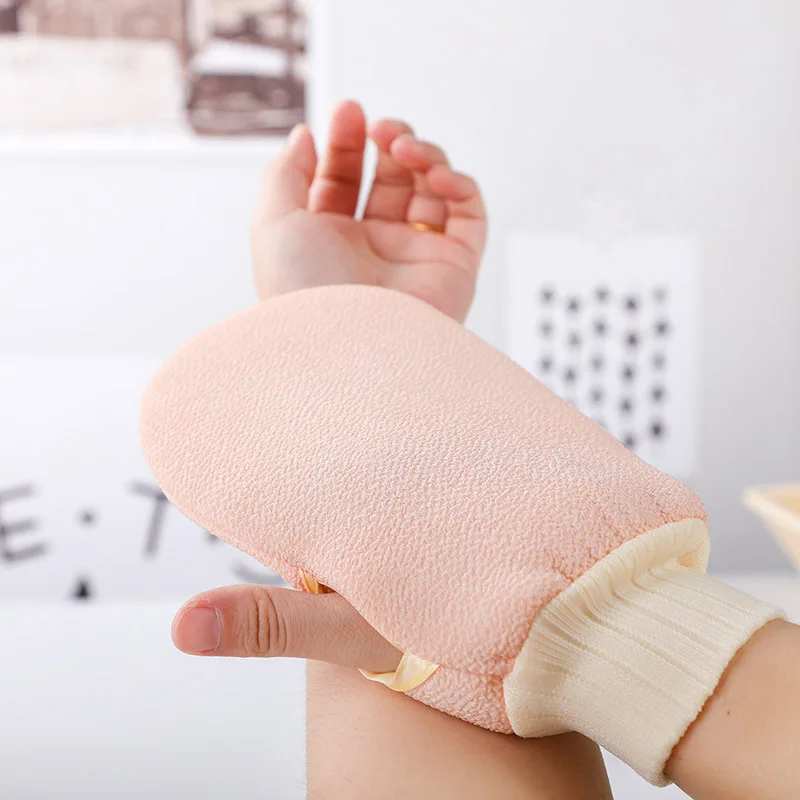 Uni Banner OEM Moroccan Bath Adult Bathing Shower Gloves Style Scrubber Sponge Exfoliating Body Foam Gloves Kids Eco Friendly