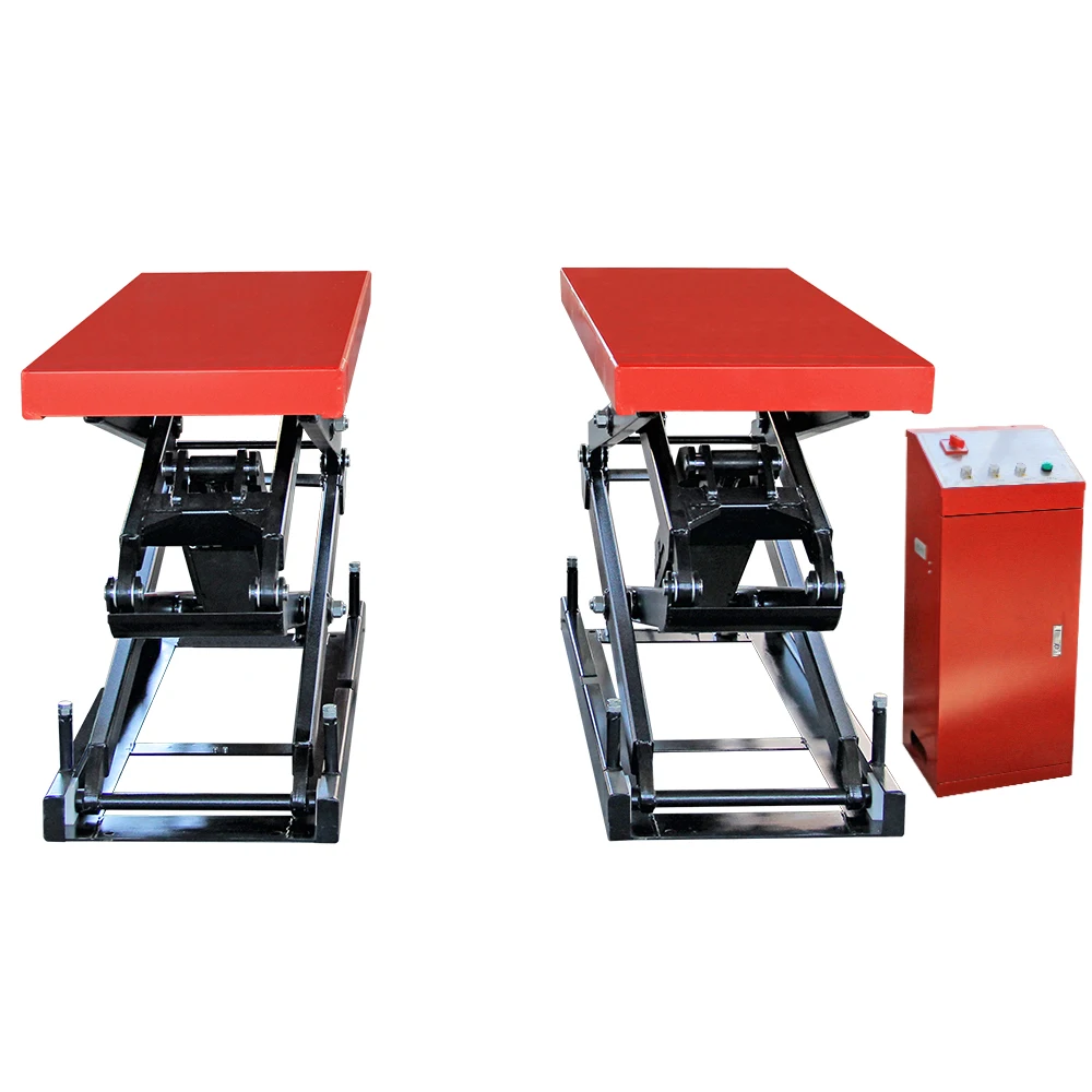 3500kg inground electric-hydraulic scissor car lift for auto maintenance and repairing
