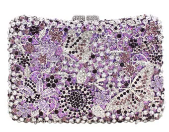 Amiqi MRY80 Luxury rhinestones diamond wedding dinner party banquet hollow out fish evening bag purses clutch bags