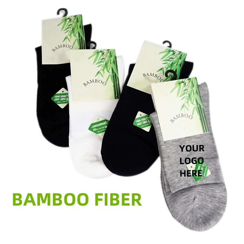 Wholesale Attractive Design Sweat Absorption Soft Comfortable Green Trade Bamboo Charcoal Socks