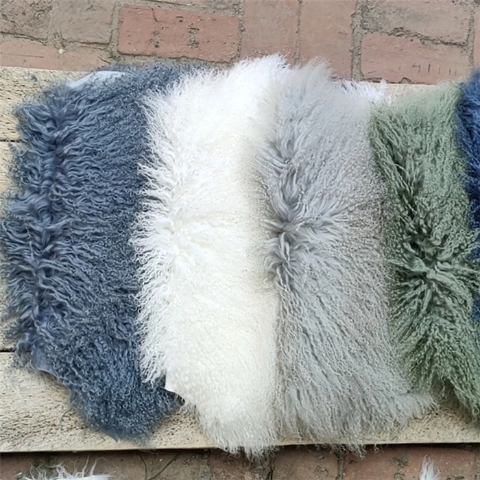 Natural Tibet Lamb Skin Real Mongolian Lamb Fur