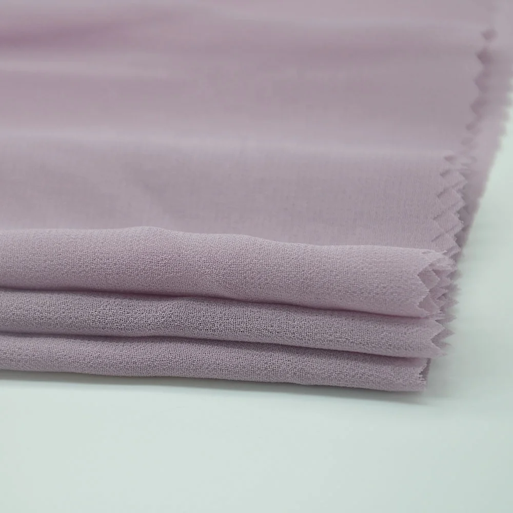 Shaoxing Chunnuo 100% Polyester High Twist Chiffon Fabric for Hijab