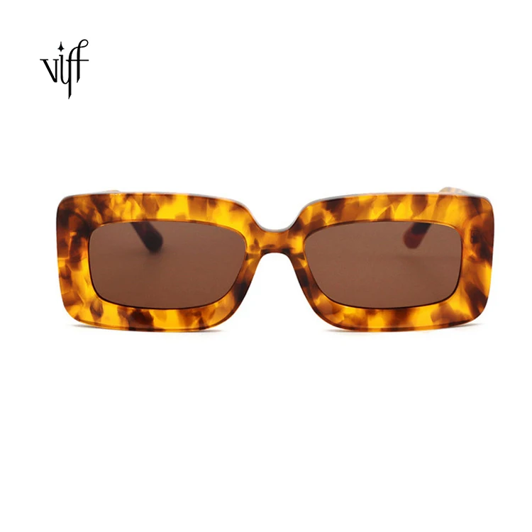 VIFF HA20124 Designer Acetate Sun Glasses Gafas De Sol Fashion Leopard Frame OEM Polarized Lens High End Bio Acetate Sunglasses