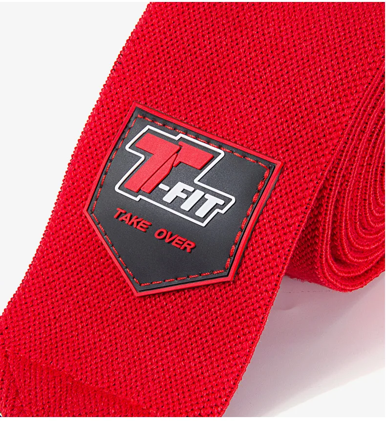 Custom Elastic Heavy Duty Fitness Knee Wraps for Weightlifting