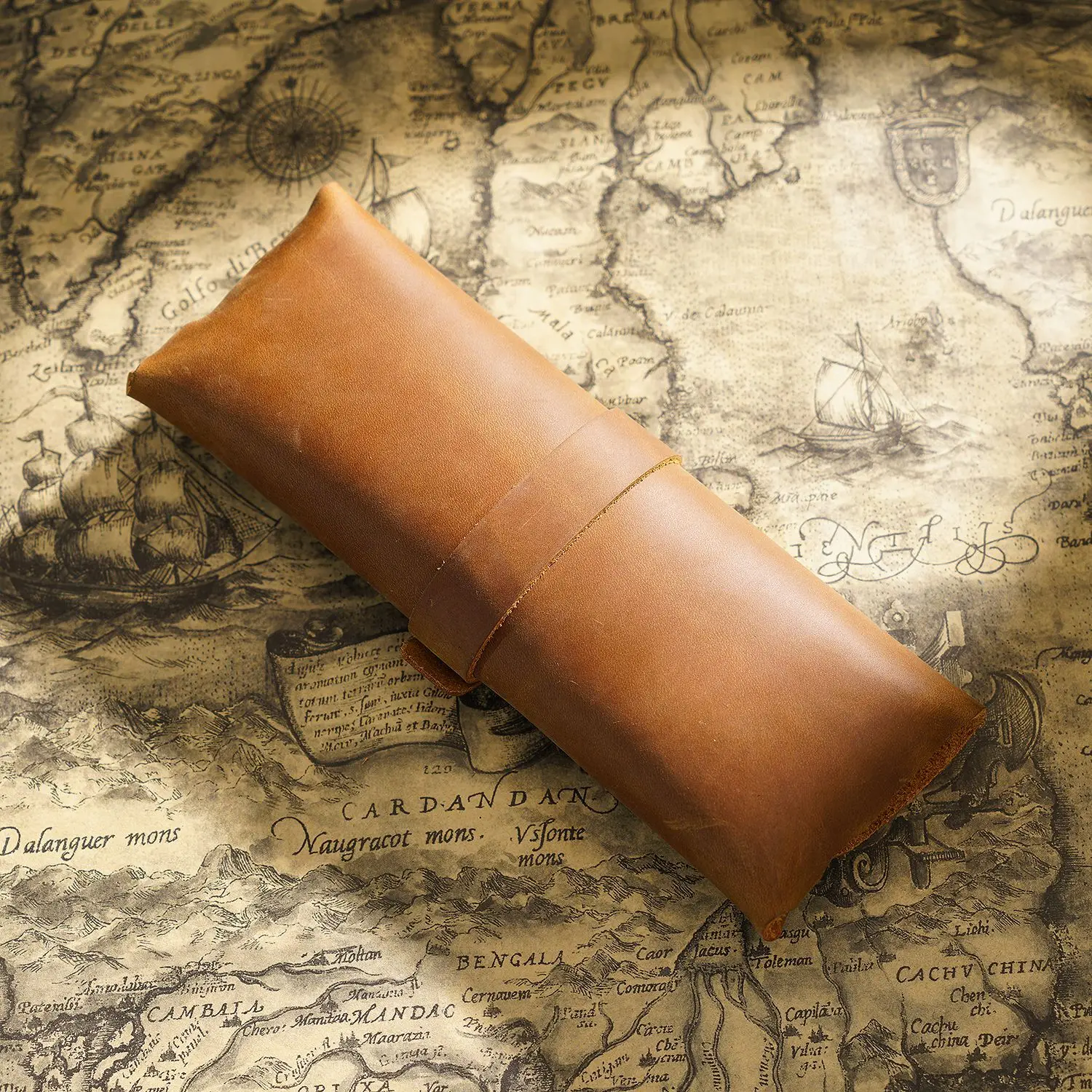 Custom Leather Pen Case Pencil Bag Pencil Case For Adults Men Boys Key Pouch Small Tool Pouch Jewelry Bag