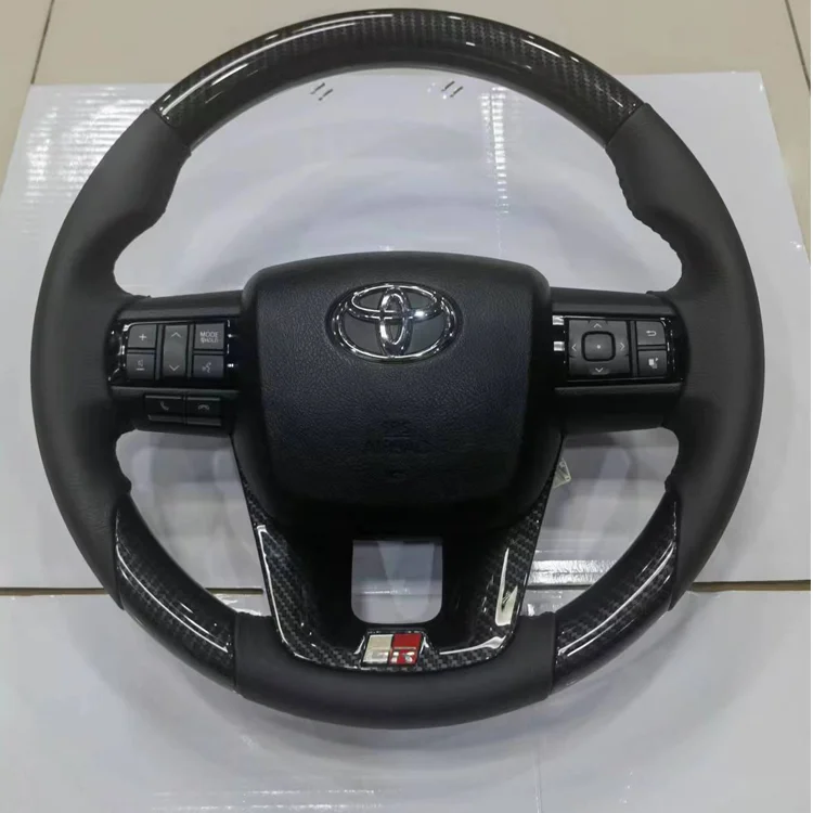 Новый дизайн рулевого колеса из углеродного волокна для toyota 2012-2021 Hilux vigo revo
