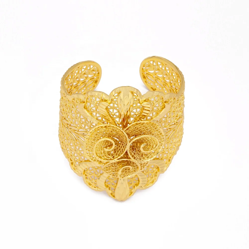 JXX hot sale 24k gold plated brass jewel elegant bridal jewellery sets indian wedding bangle and ring set