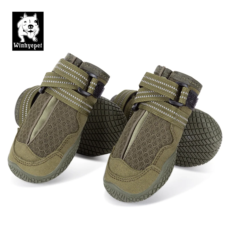 Winhye Waterproof Outdoor Shoes Durable Soft Mesh Design Comfortable Pet Big Dog Boots