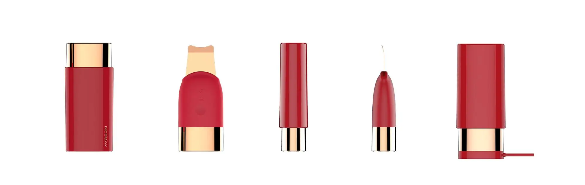 Rechargeable Skin Spatual Ultrasonic Face Dirt Cleansing Scrubber Horn Remover device