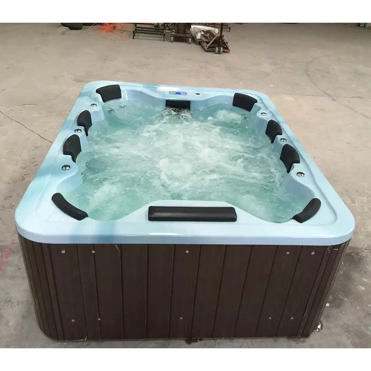 big fiberglass acrylic luxury out door balboa 8 person hot tub