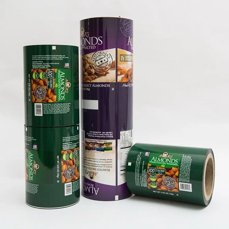 Custom Printed Food Packaging Roll Film Laminated Plastic Flexible Packaging Roll Plastic Film Sachet Roll