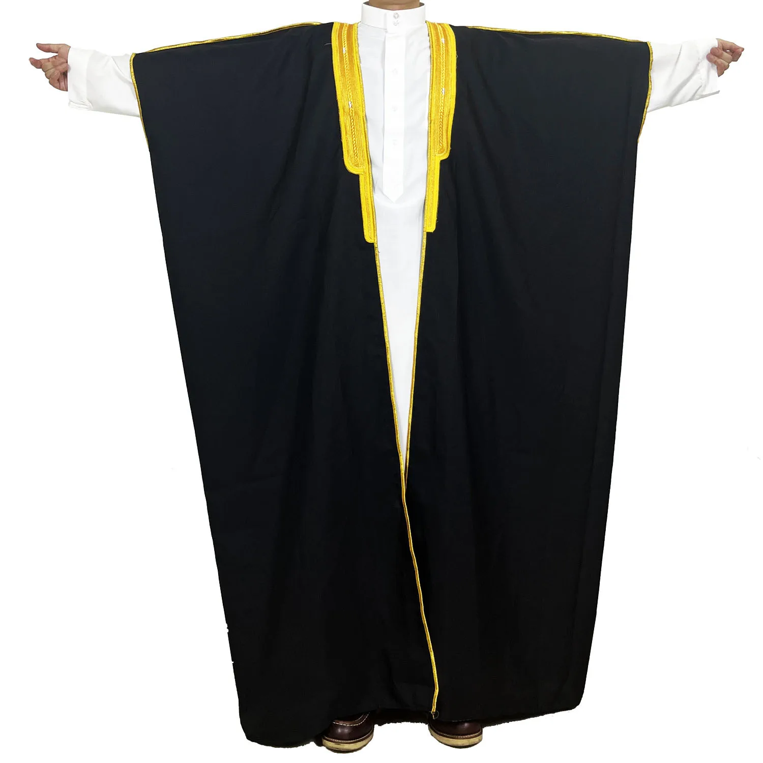 Men Clothing Islamic Embroidered Arabic Muslim Bachelor Speech Dress Cloak Ceremonial Dresses African Jalabiya Qatar Mens Kaftan