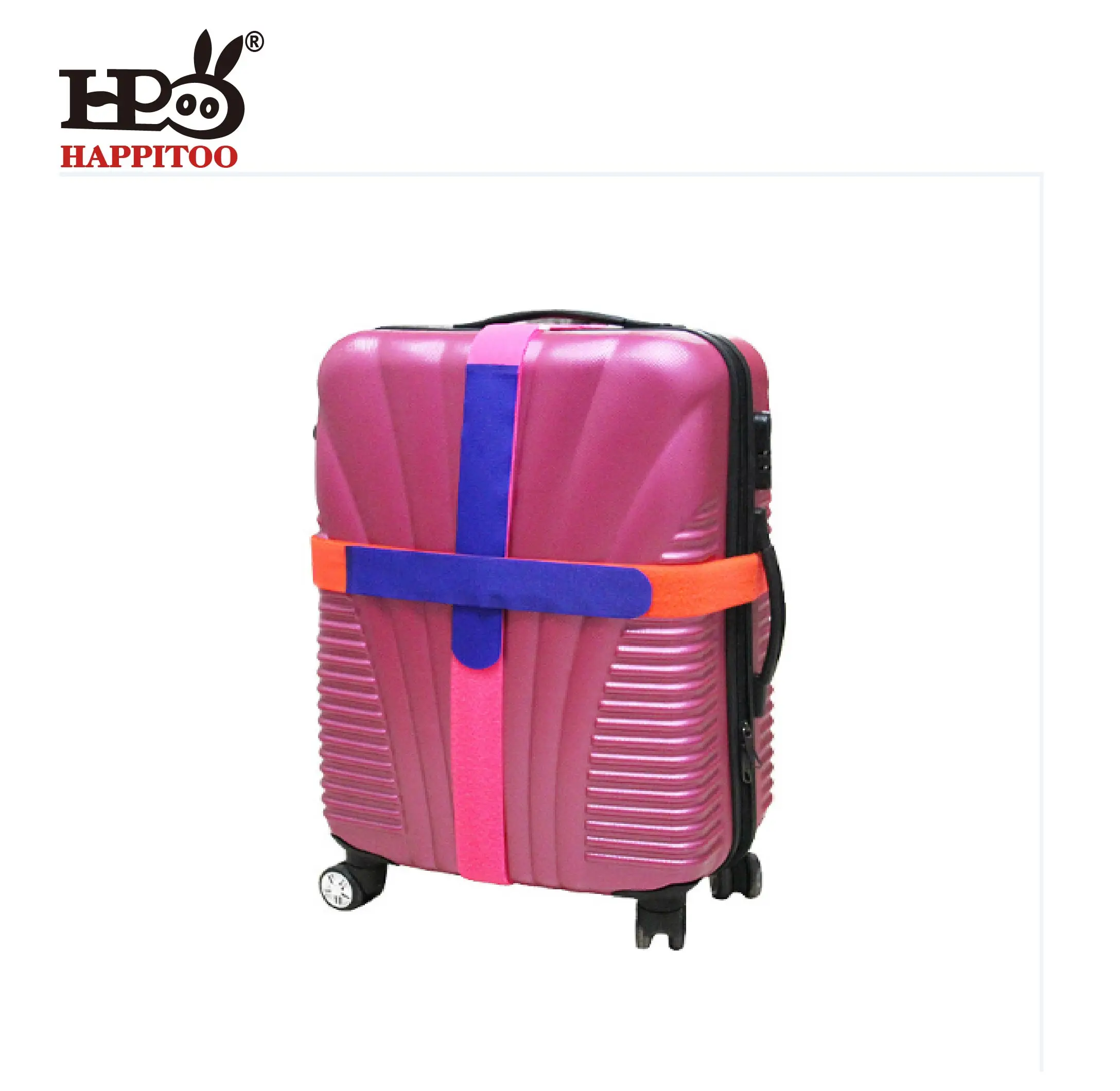 Wholesale Nylon Buckle Strap Suitcase Belt Fastener Hook and Loop Luggage Strap Customized Logo Opp Bag Durable Travel Suitcase