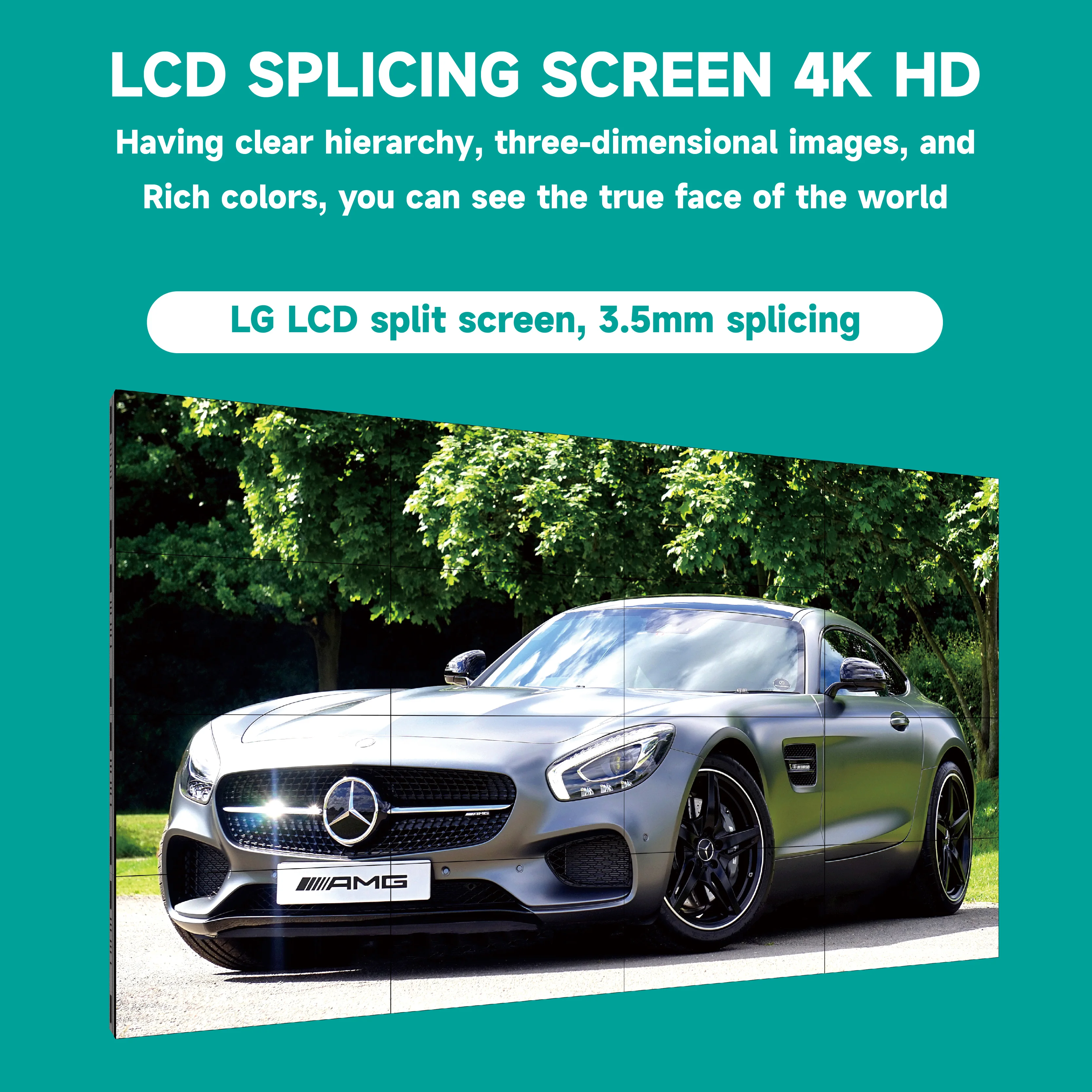 HD Focus Ultra Narrow Bezel 4K 55 Inch 3*3 Wall Mount Smart Advertising Display Video Split Screen LCD Video Wall