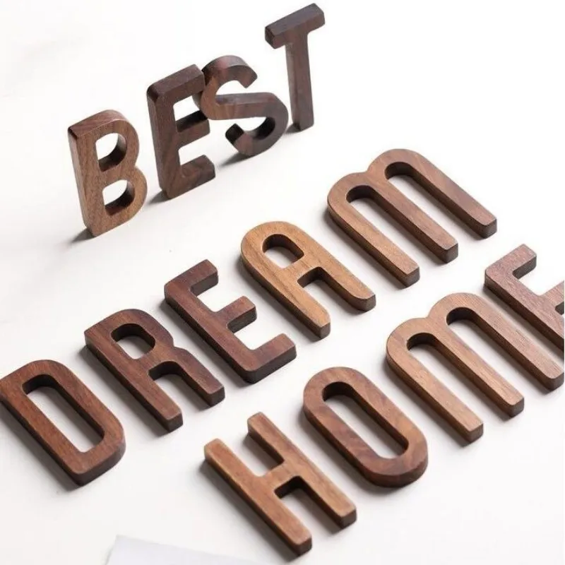 Scandinavian Design DIY Word Wall Art Creative Vertical Pattern Ornaments for Room Decor
