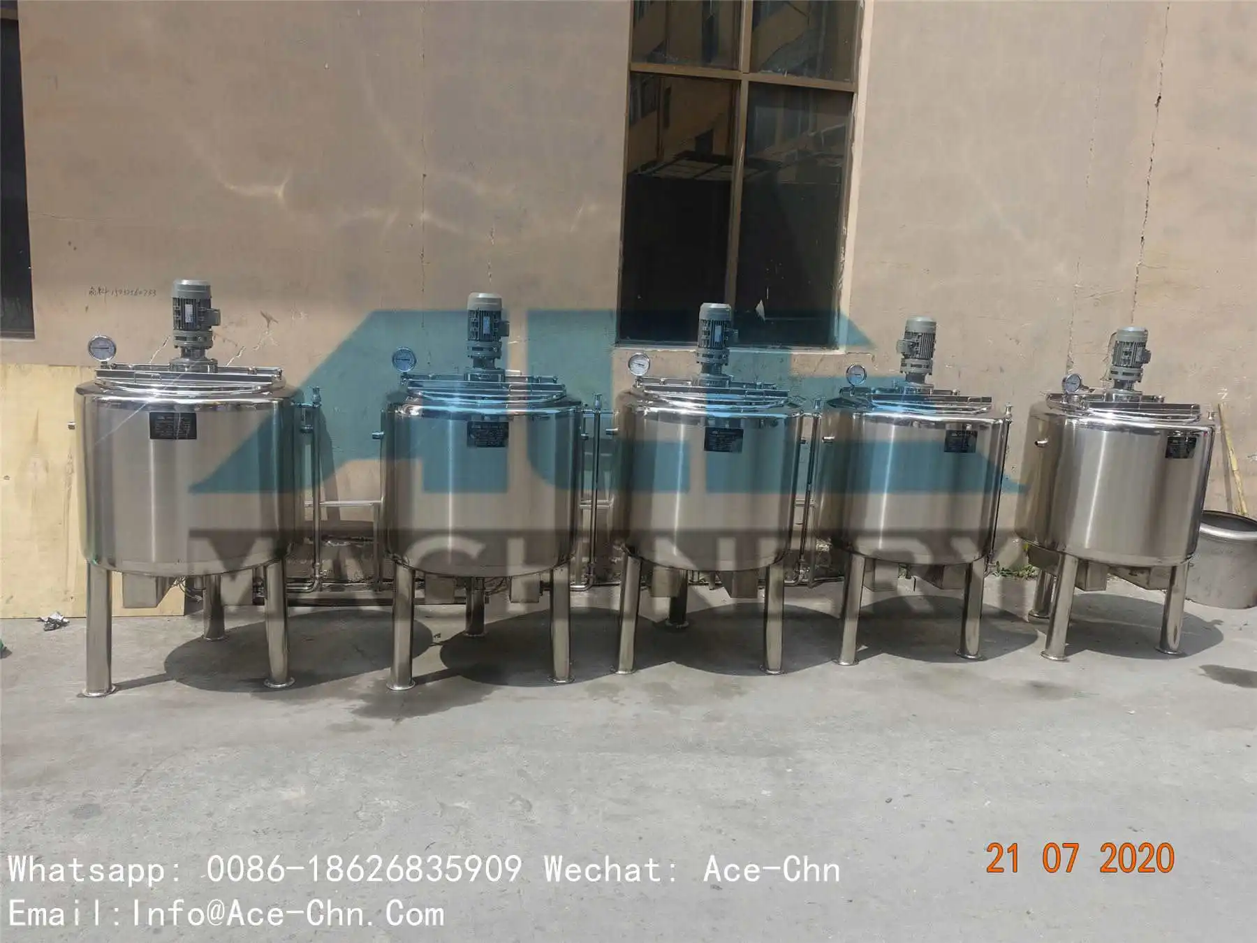 Ace Price Of 1000L Stainless Steel Vertical Liquid Soap Detergent Perfume Mixing / Mix Fuel Tank